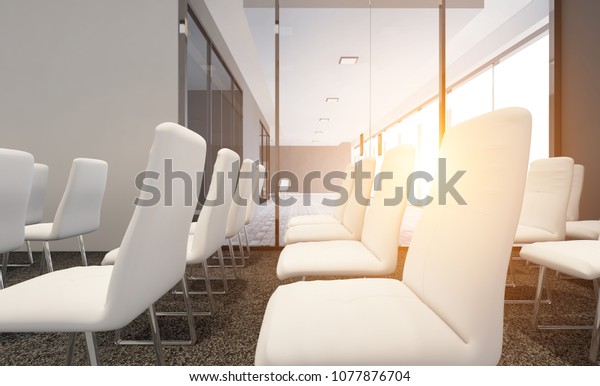 Open Space Office Interior Like Conference Stock Illustration