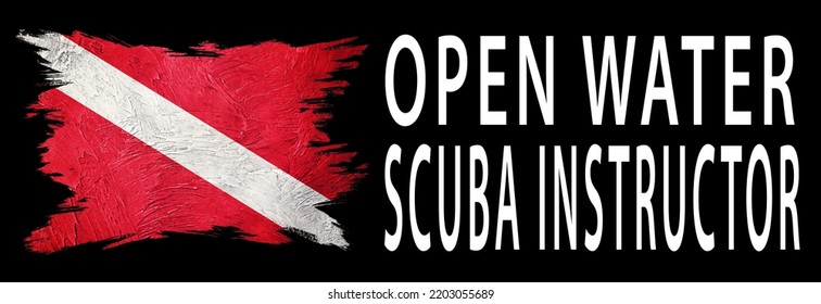 Open Water Scuba Instructor, Diver Down Flag, Scuba Flag, Scuba Diving