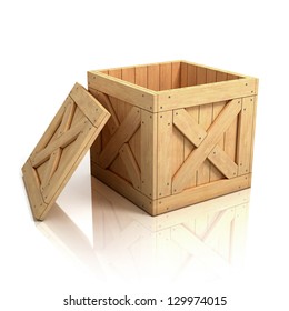Open Wooden Crate