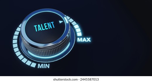 Open your talent and potential. Talented human resources - company success. 3d illustration