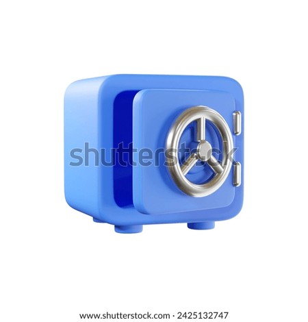 Opened Blue Vault 3D Image