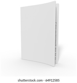 Opened Soft Cover Book On White Background