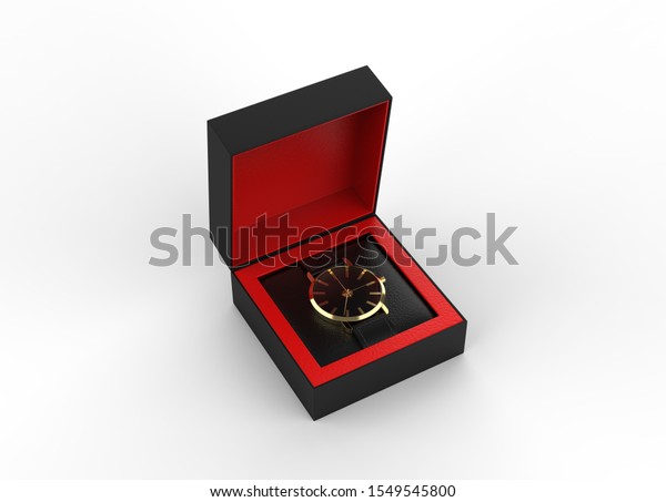 Download Opened Watch Box Mockup Template Isolated Stock Illustration 1549545800