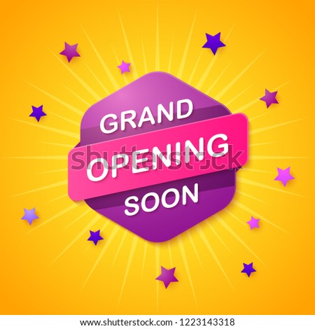 Opening soon background composition with flat design