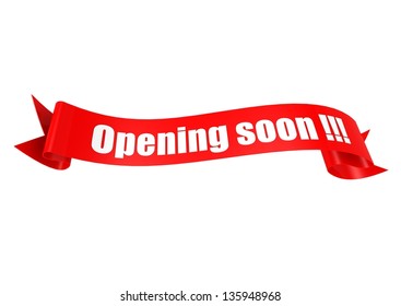 Opening soon ribbon