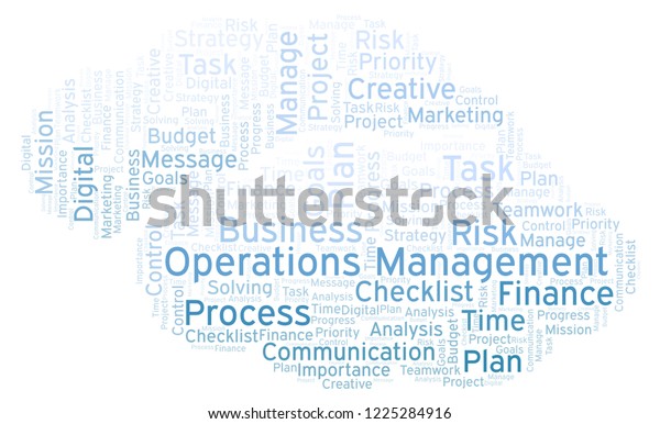 Operations Management Word Cloud Made Text Stock Illustration ...