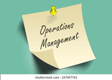 Operations Management Words On Note Paper 