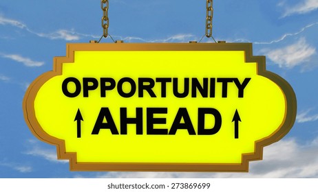 Opportunity Ahead Road Sign Yellow Stock Illustration 273869699 ...