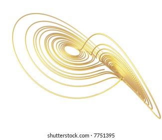 Optical Art Lorenz Golden Attractor Two