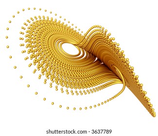 Optical Art Lorenz Golden Fractal Attractor Two