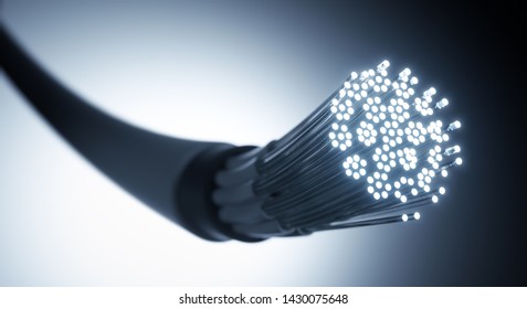 Optical Fiber Cable - 3D Illustration