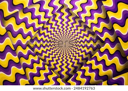Optical illusion horizontal background. Abstract curves, geometric effect.