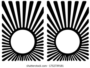 Optical Illusion/ Photo Fram/ Sun Pattern