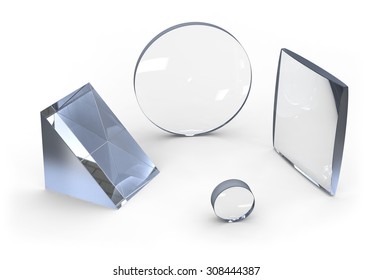 Optical Lenses Isolated On White