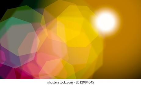 Optical Solar Light Lens Flare Effect Isolated On Black Background. Lens Flare Effects.