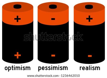 optimism, pessimism and realism explained by a simple battery