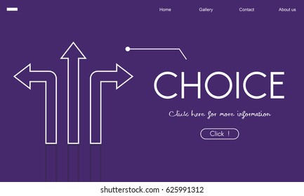 Options Choice Changes Arrows Graphic
