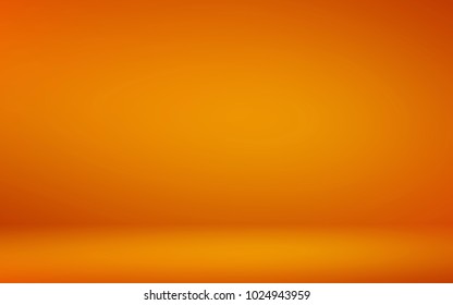 Orange 3d Room. Background