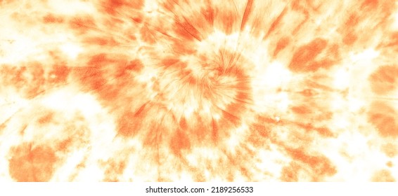 Orange Artistic Dirty Banner. Watercolor Painting Ink Art. Watercolor Intuitive Shibori  Texture Art. Paint Splashing Dye Banner. Chinese Washes Design. Yellow Tie Dye Background
