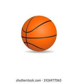 Orange Basketball Illustration With Black Lines