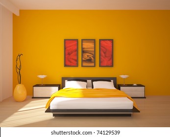 Orange Bedroom