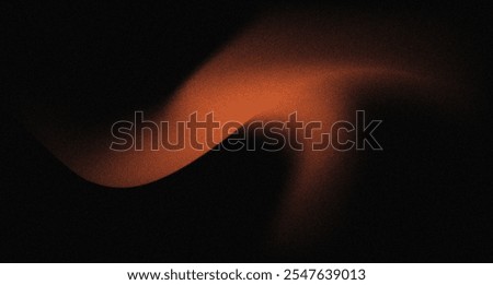 Orange black grainy gradient background with black background full of noise