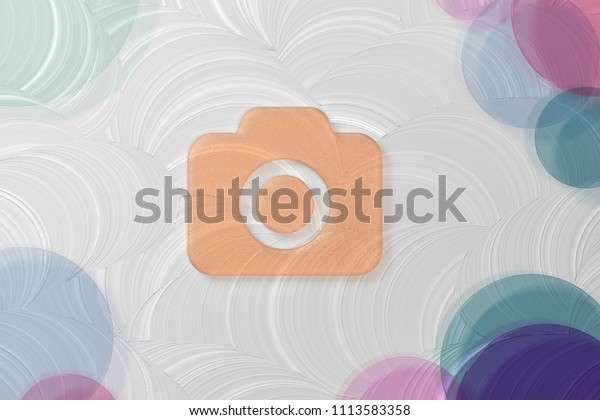 Orange Camera\
Retro Icon on the White Painted Oil Background. 3D Illustration of\
Orange Analog, Camera, Classic, Design, Exposure, Film Icon Set on\
the White\
Background.