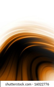 Orange curve background with copyspace