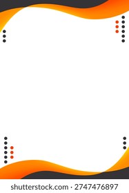 Orange Dotted Frame: Clean white background with orange wavy edges and dots.