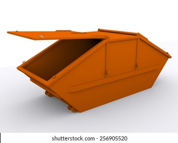 Orange Dumpster Container