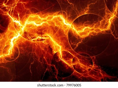 orange red lightning thunder abstract storm fantasy shutterstock