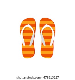 Orange Flipflops Illustration Isolated On White Stock Illustration ...