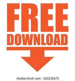 Orange Free Download Icon, Tag, Label, Sign Isolated On White