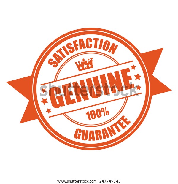 Orange Genuine Satisfaction Guarantee 100 Icon のイラスト素材