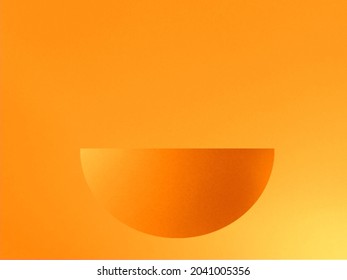 Orange Gradient Half  Circle  Shape Abstract  Minimalist Style Luxury  Decorative Background Web Template Banner Graphic Presentation Design Fashion Decoration Contemporary Style