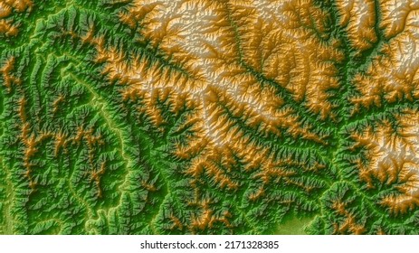 Orange Green Digital Elevation Model Wallpaper Background
