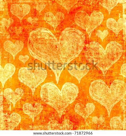 Image, Stock Photo Love on the wall, red heart