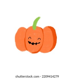 Orange halloween pumpkin and