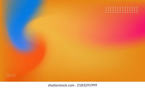 Orange Holographic Blur Abstract Background