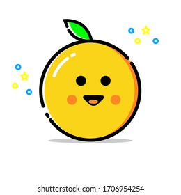 Cute Orangelemon Fruit Vector Clip Art Stock Vector (Royalty Free ...