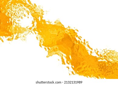 orange juice isolated on white background.  for banner website decoration season watercolor art