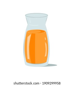 Orange Juice In A Jug On A White Background