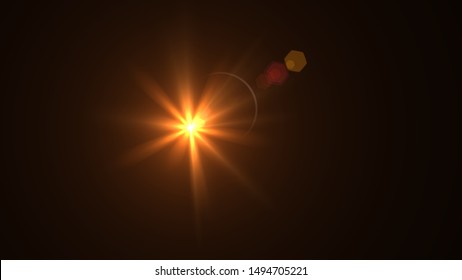 Orange Light Glow Lense Flare