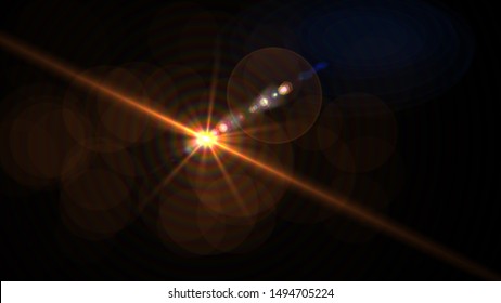 Orange Light Glow Lense Flare