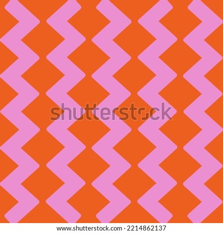 Orange Pink Chevron Y2K Pattern