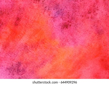 Orange Pink Grunge In Watercolor