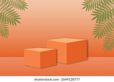 Soporte fondo producto naranja