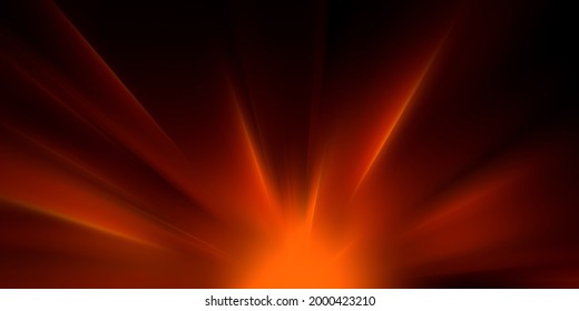 Orange And Red Sunbeam Burst Of Light 