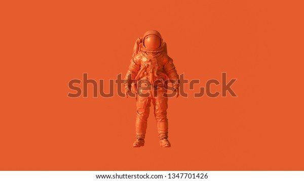 オレンジのスペースマン宇宙飛行士のコスモナウト3dイラスト3dレンダリング のイラスト素材 オレンジのスペースマン宇宙飛行士のコスモナウト3dイラスト3dレンダリング のイラスト素材