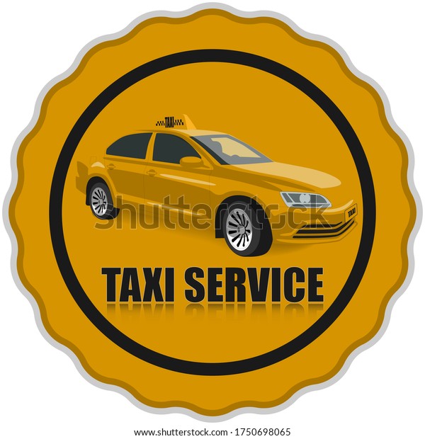 Orange\
taxi service icon. Taxi icon. Taxi\
illustration.